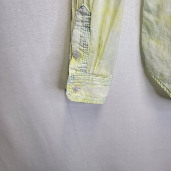 Anthropologie Pilcro And The Letterpress Women's Medium Button Front Shirt Green - Picture 4 of 6